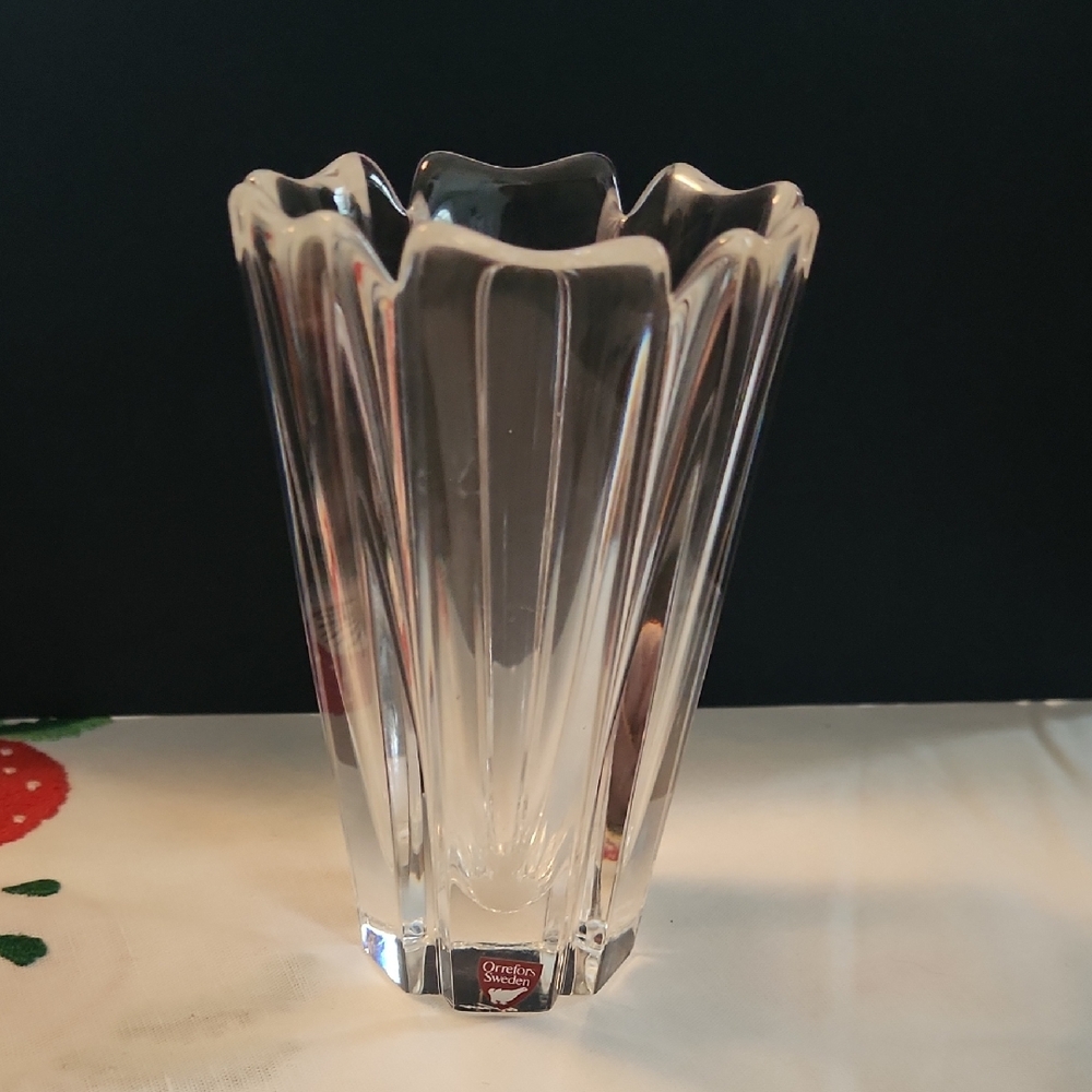 Orrefors Sweden Crystal Vase
